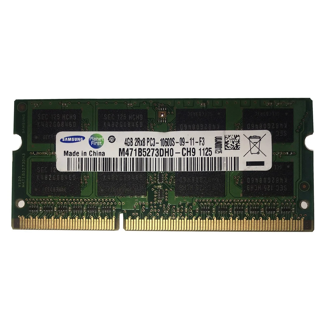 رم لپ‌تاپ 4 گیگابایت DDR3 سامسونگ مدل 10600s فرکانس 1333 مگاهرتز تک کاناله