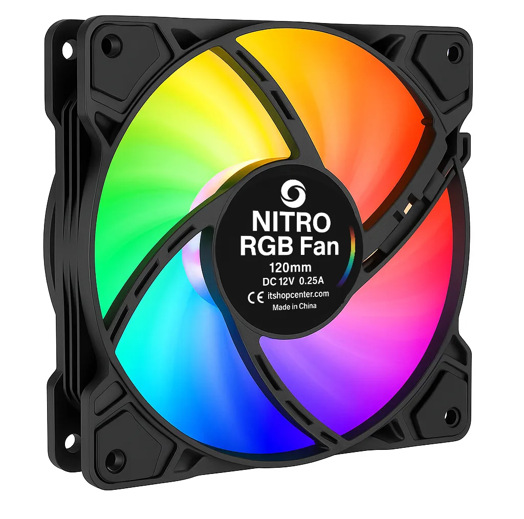 فن کیس نیترو مدل 12*12 RGB