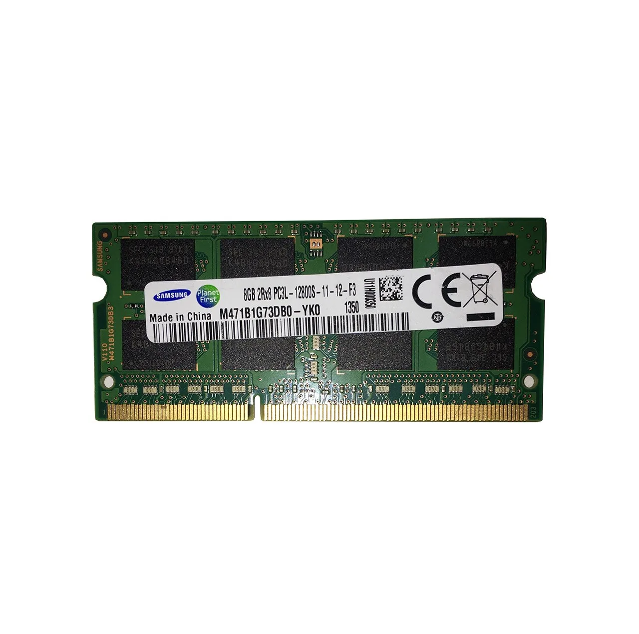 رم لپ‌تاپ سامسونگ DDR3 تک کاناله ظرفیت 8 گیگابایت مدل 12800s فرکانس 1600 مگاهرتز