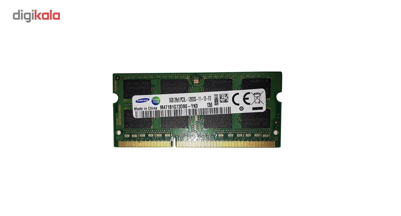 رم لپ‌تاپ سامسونگ DDR3 تک کاناله ظرفیت 8 گیگابایت مدل 12800s فرکانس 1600 مگاهرتز
