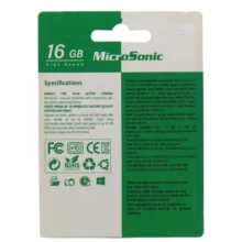 کارت حافظه microSDHC میکروسونیک مدل HC کلاس 10 استاندارد UHS-I U1 سرعت 90MBps ظرفیت 16 گیگابایت