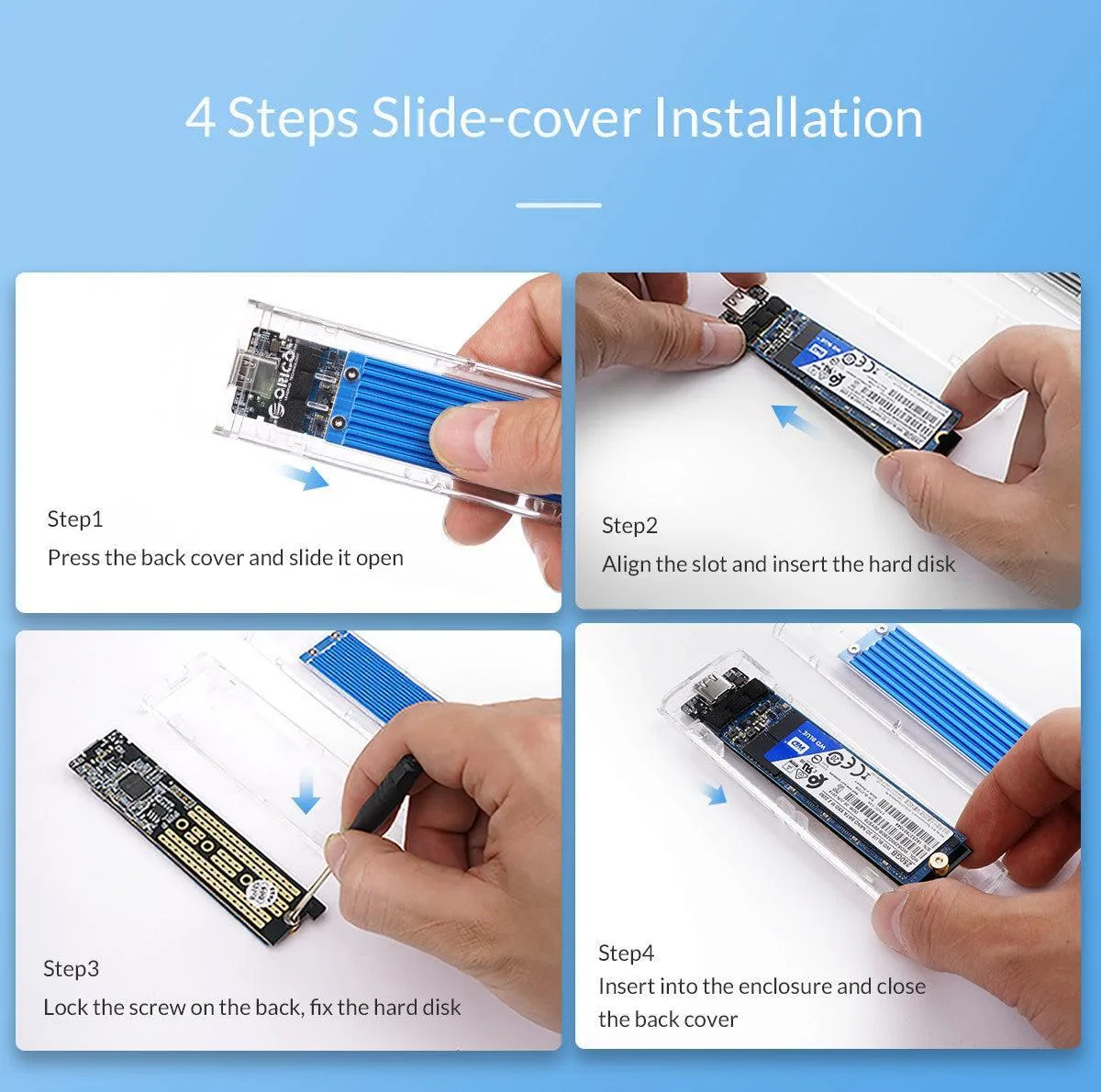 قاب NVMe M.2 SSD اوریکو مدل TCM2-C3