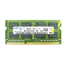 رم لپتاپ DDR3 سامسونگ ظرفیت 4 گیگابایت مدل 12800s با فرکانس 1600 مگاهرتز، تایمینگ CL11 و فرمفکتور SO-DIMM