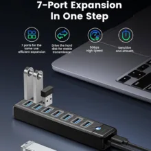 هاب 7 پورت USB-C اوریکو مدل PW7U-C3-015