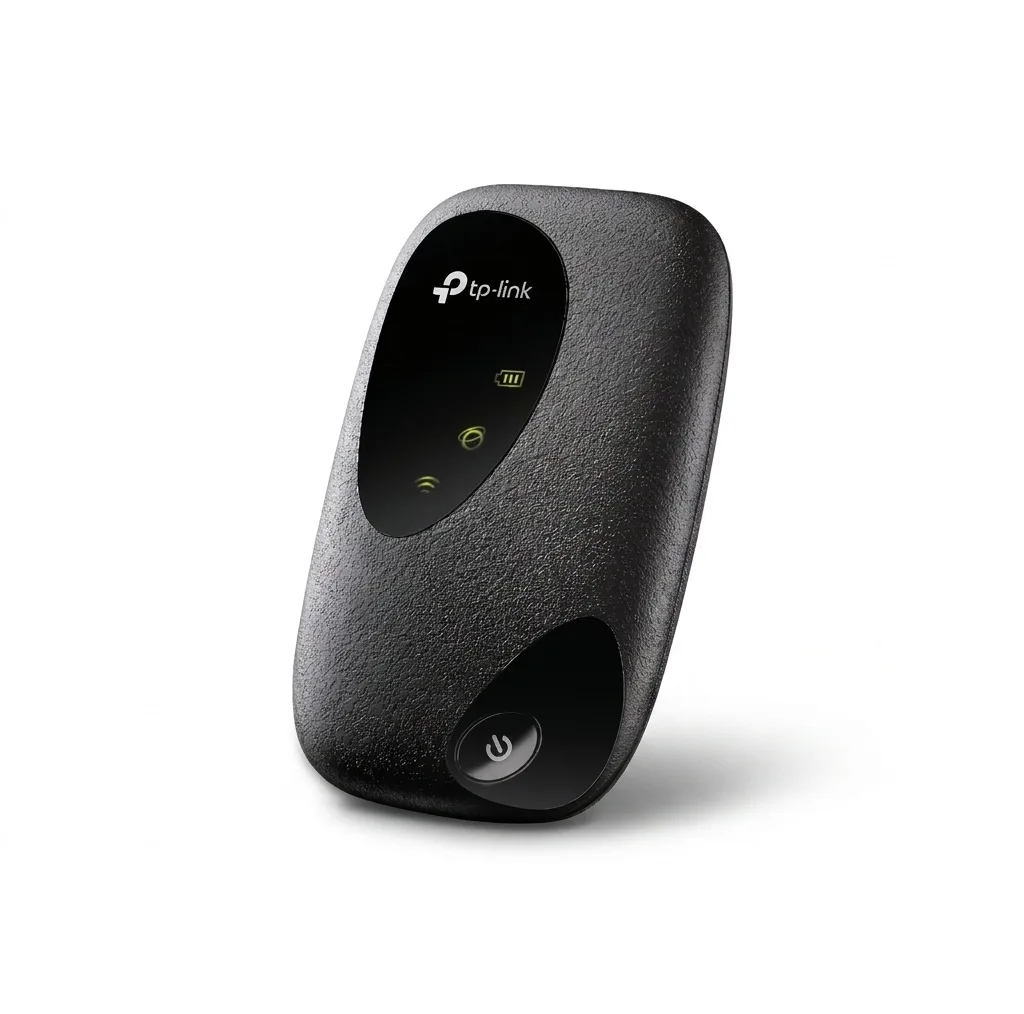 مودم 4G قابل حمل تی پی‌لینک مدل M7000 با پشتیبانی از اتصال بی‌سیم، حداکثر 10 کاربر، آنتن داخلی 20dBm، سرعت دانلود 150Mbps و سرعت آپلود 50Mbps، منبع تغذیه باتری و رابط microUSB