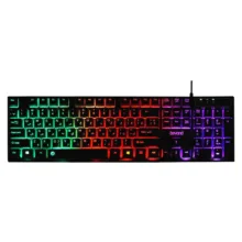 کیبورد بیاند مدل BK-7120 RGB، سوئیچ ممبران، Full-Size، نورپردازی LED RGB