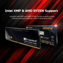 رم کامپیوتر DDR4 تک کاناله 8 گیگابایت تویین موس مدل THUNDERGX فرکانس 3200 مگاهرتز تایمینگ CL16 نوع U-DIMM مناسب دسکتاپ