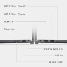 لپ تاپ 15.6 اینچی دل مدل 15 DC15250-Core 3 100U-8GB DDR4 2666MHz-512GB SSD-IPS 120Hz