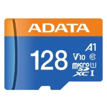 کارت حافظه microSDXC ای دیتا مدل Premier V10 A1 کلاس 10 استاندارد UHS-I سرعت 100MBps ظرفیت 128 گیگابایت