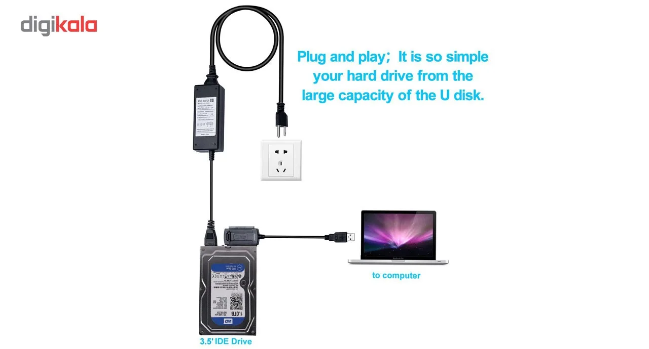 مبدل SATA و IDE به USB 2.0 مدل 52x