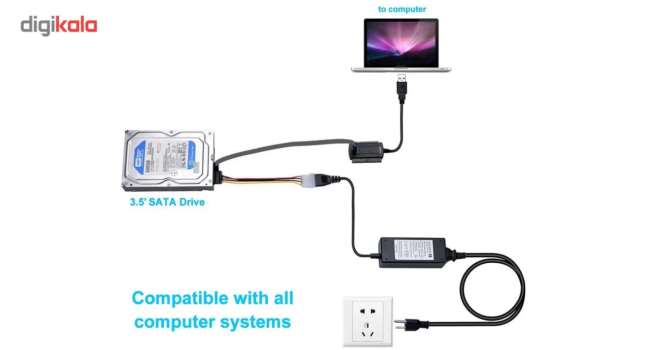 مبدل SATA و IDE به USB 2.0 مدل 52x