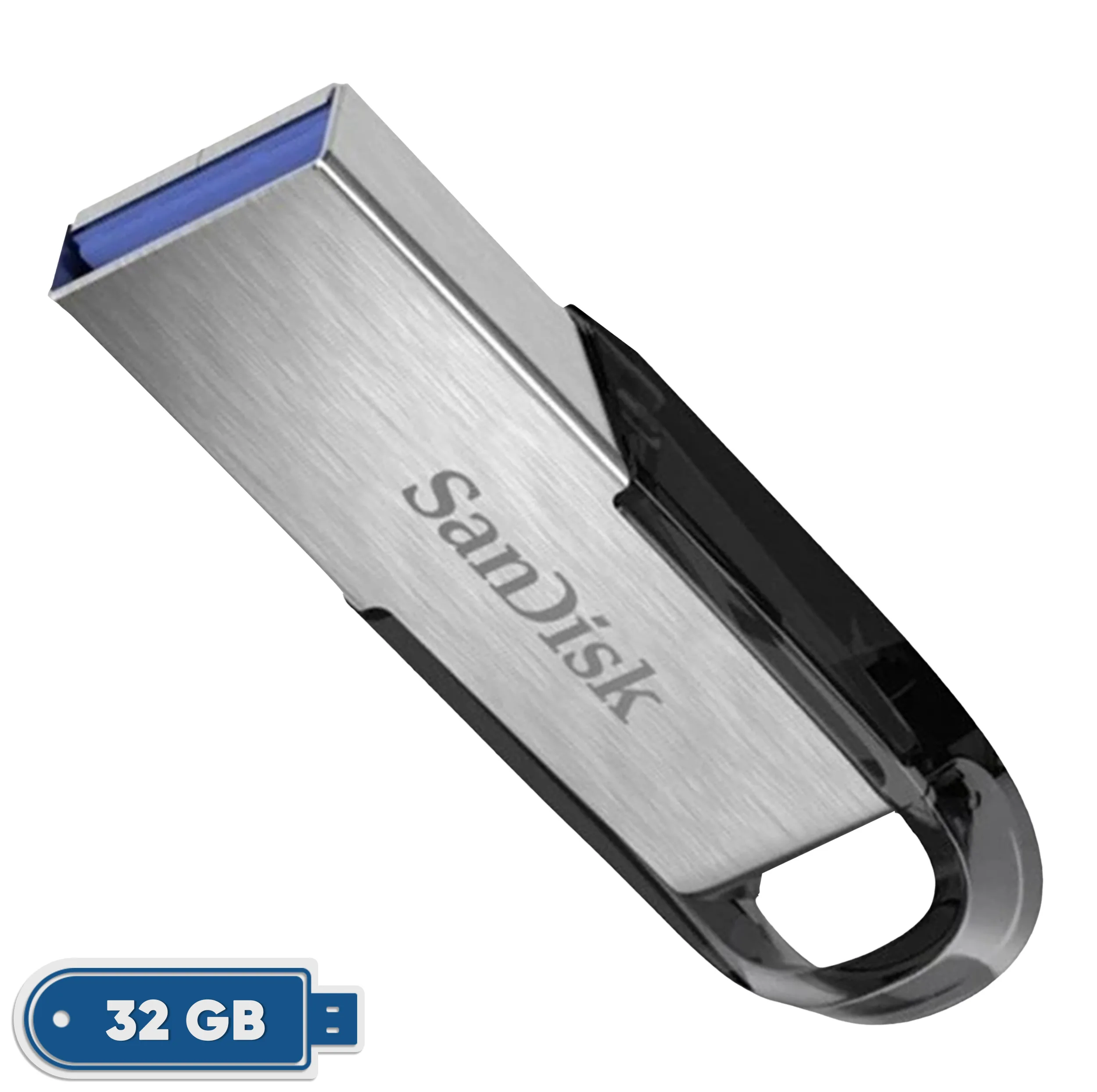 فلش مموری سن دیسک مدل CZ73 ظرفیت 32 گیگابایت با بدنه فلزی، رابط USB 3.0 و سرعت انتقال 150 مگابایت بر ثانیه، سازگار با ویندوز و مک و مناسب موبایل، تبلت، لپتاپ و تلویزیون