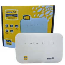 مودم 4G خانگی ایرانسل مدل TF-I60 S1 با آنتن داخلی MIMO 4x4، پشتیبانی از شبکه TD-LTE، اتصال بی‌سیم و باسیم، رابط RJ-45 LAN، همراه دو سیمکارت TD و FD و منبع تغذیه آداپتور برق 100 تا 240 ولت