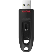 فلش مموری سن دیسک مدل CZ48 ظرفیت 64 گیگابایت با رابط USB 3.0، طراحی کشویی بدون درپوش، سرعت خواندن تا 100 مگابایت بر ثانیه و قابلیت رمزنگاری
