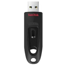 فلش مموری سن دیسک مدل CZ48 ظرفیت 64 گیگابایت با رابط USB 3.0، طراحی کشویی بدون درپوش، سرعت خواندن تا 100 مگابایت بر ثانیه و قابلیت رمزنگاری