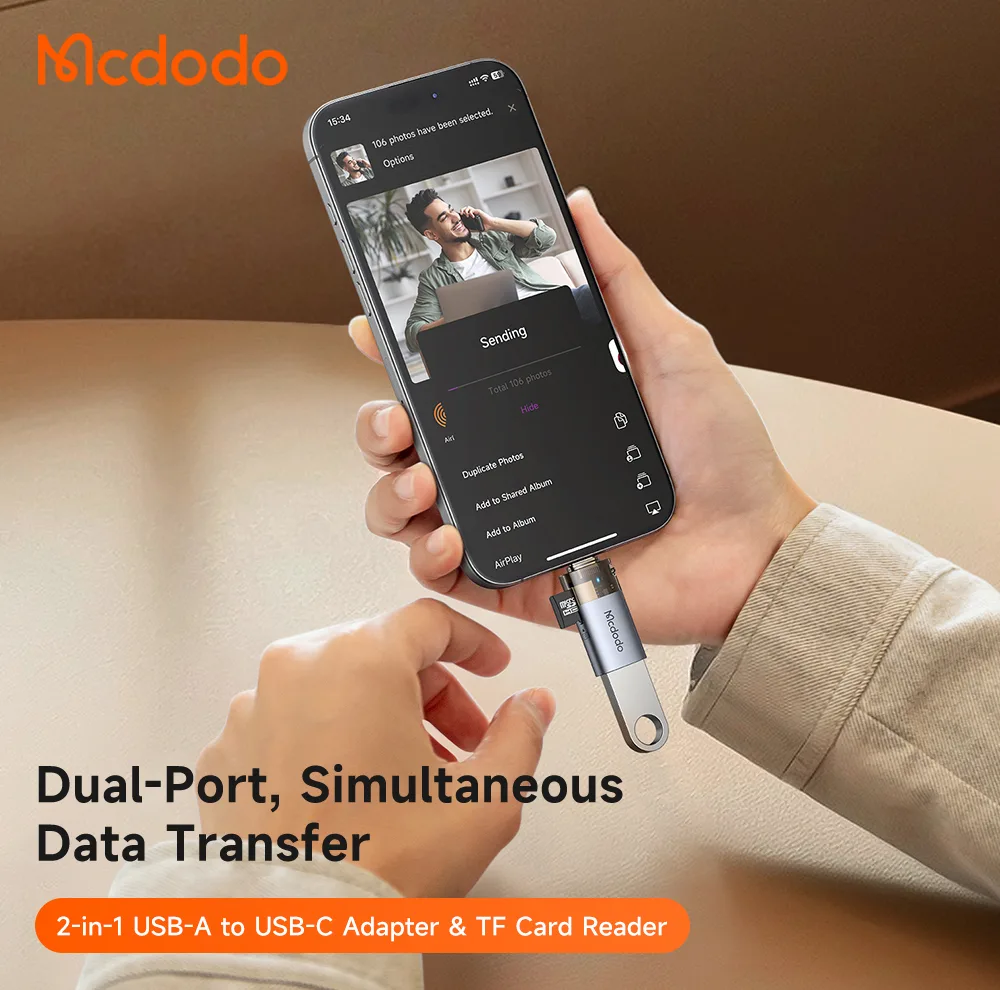 مبدل USB-A / Micro SD به USB-C مک دودو مدل OT-7600