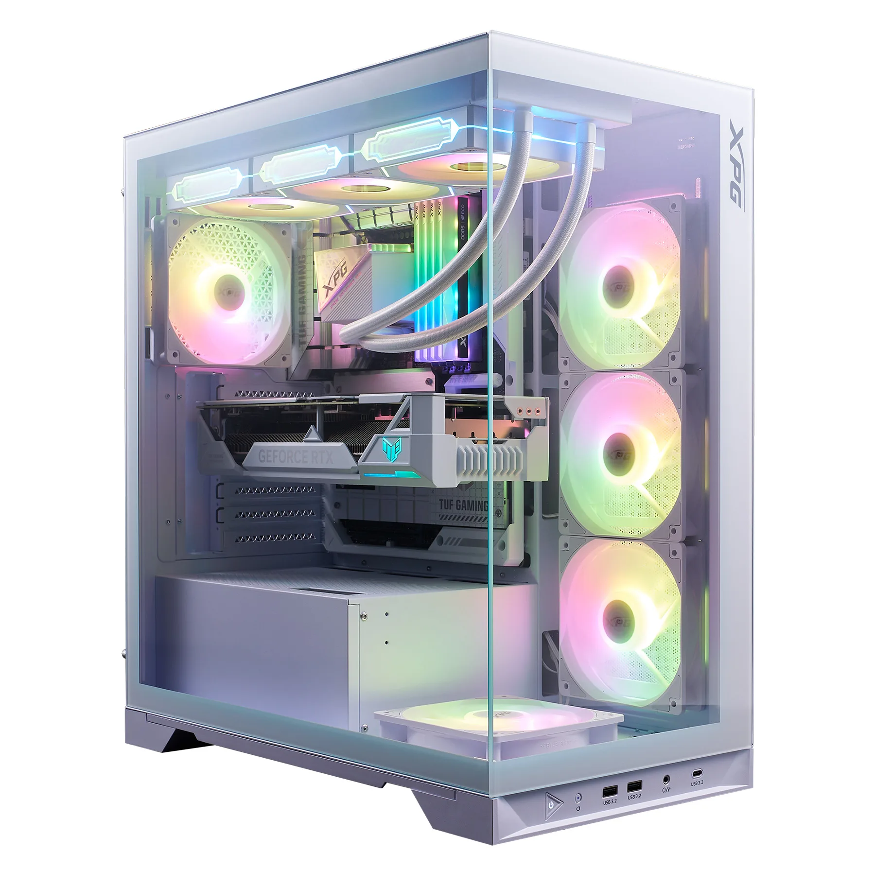 کیس کامپیوتر ای دیتا ایکس پی جی مدل INVADER X BTF WHITE