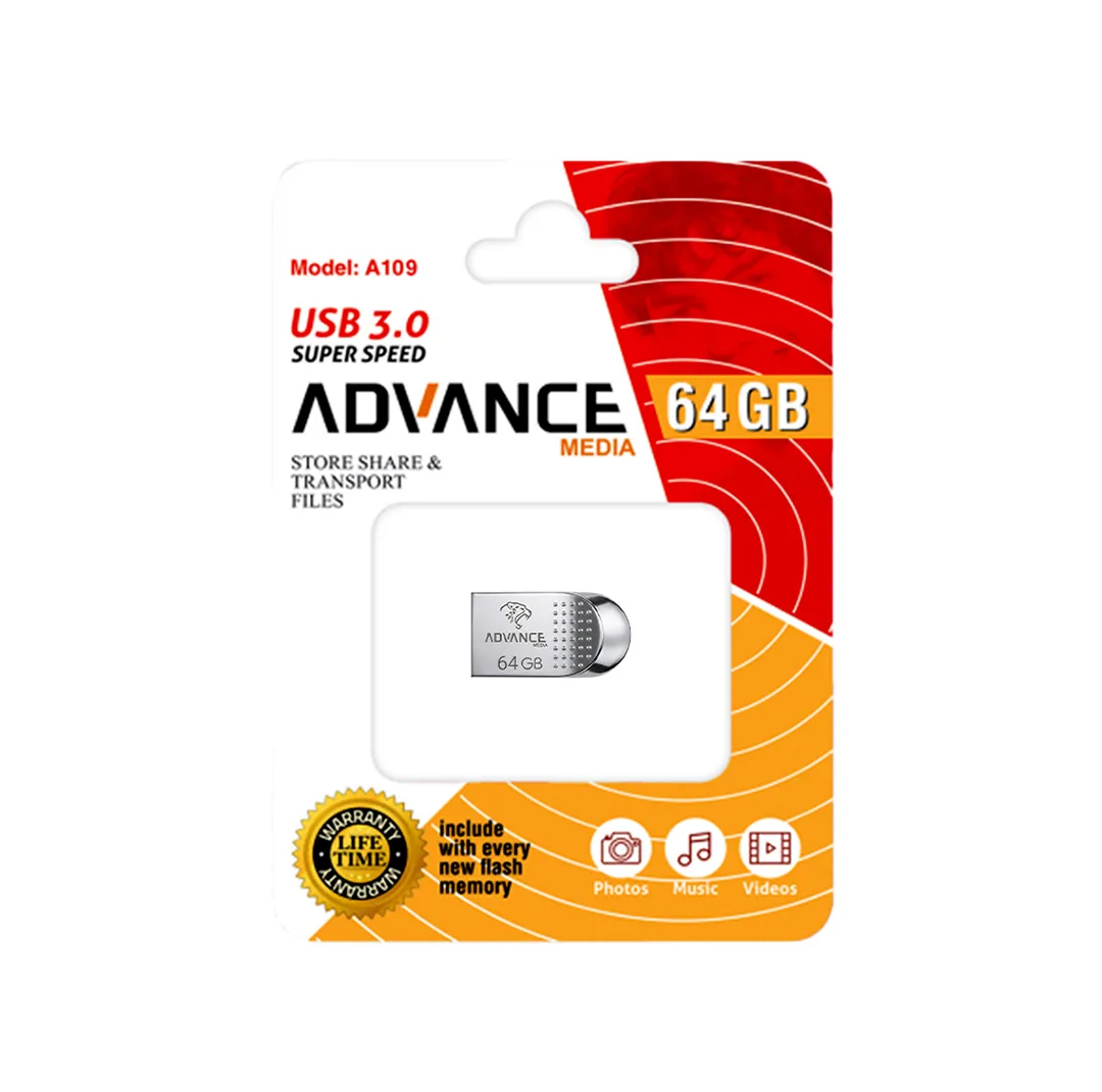 فلش مموری ادونس مدل A-109 ظرفیت 64 گیگابایت با رابط USB
