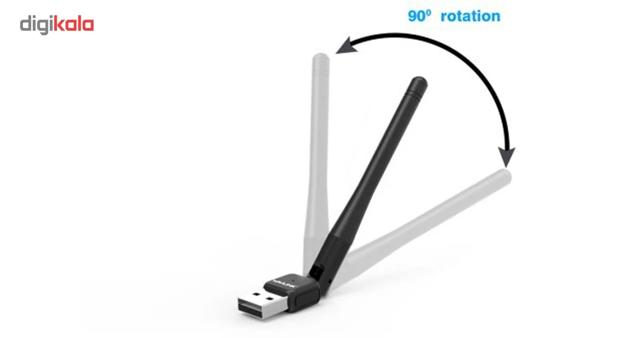 کارت شبکه usb بی سیم مدل 300Mbps آنتن کوتاه