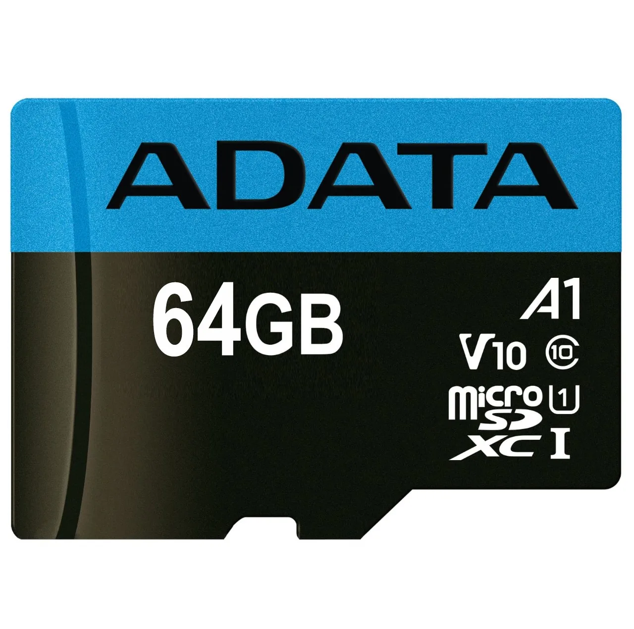 کارت حافظه microSDXC ای دیتا مدل Premier V10 A1 کلاس 10 استاندارد UHS-I سرعت 100MBps ظرفیت 64 گیگابایت