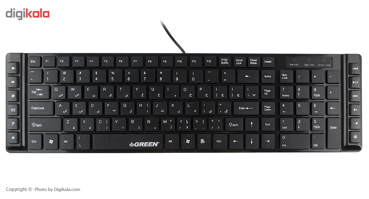 کیبورد گرین GK-301 باحروف فارسی