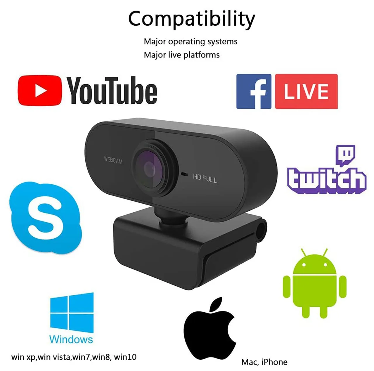 وب کم مدل chalpr FHD 1080p