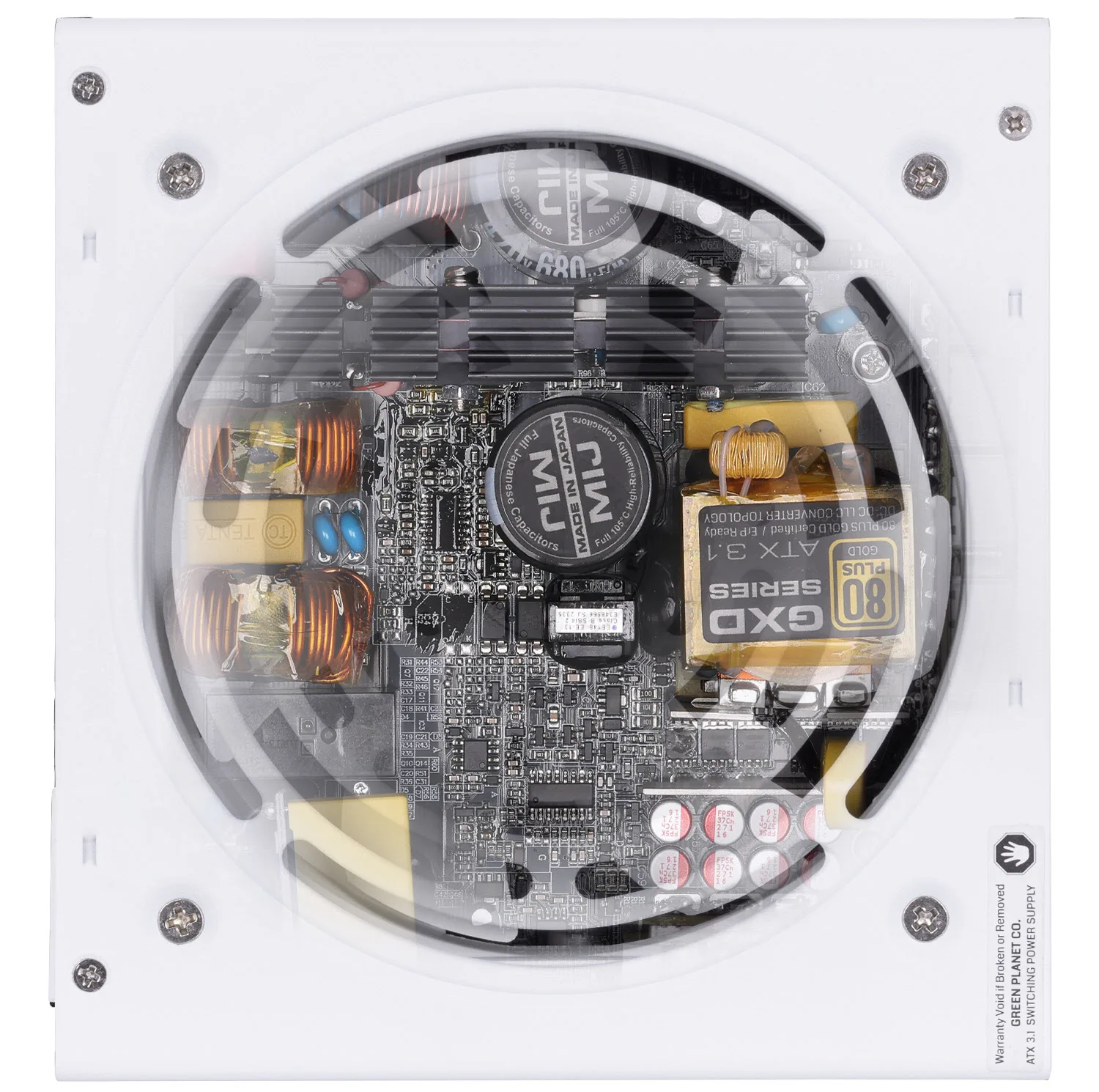 منبع تغذیه کامپیوتر 1000W وات گرین مدل GP1000B-GXD White (ATX 3.1)