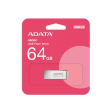 فلش مموری ای‌دیتا مدل UR350 ظرفیت 64 گیگابایت، رابط USB 3.2، سرعت خواندن 100 مگابایت بر ثانیه، مقاوم در برابر ضربه و سازگار با ویندوز و مک