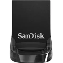 فلش مموری 64GB سن دیسک Ultra Fit با رابط USB 3.1، سرعت خواندن تا 130MB/s، اندازه بسیار کوچک و گیره اتصال بند آویز