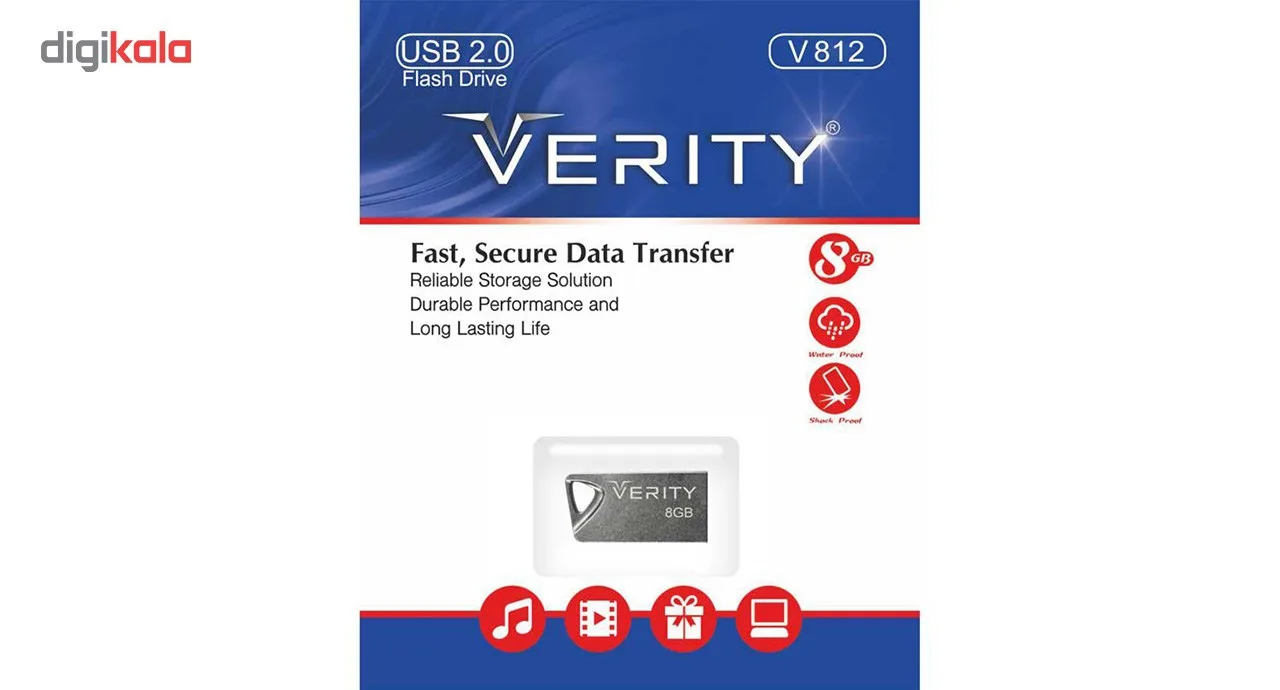 فلش مموری وریتی مدل V812 ظرفیت 8 گیگابایت