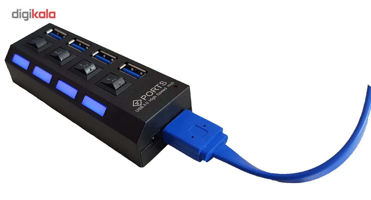 هاب 4 پورت USB 3.0 پورتز مدل RH 3