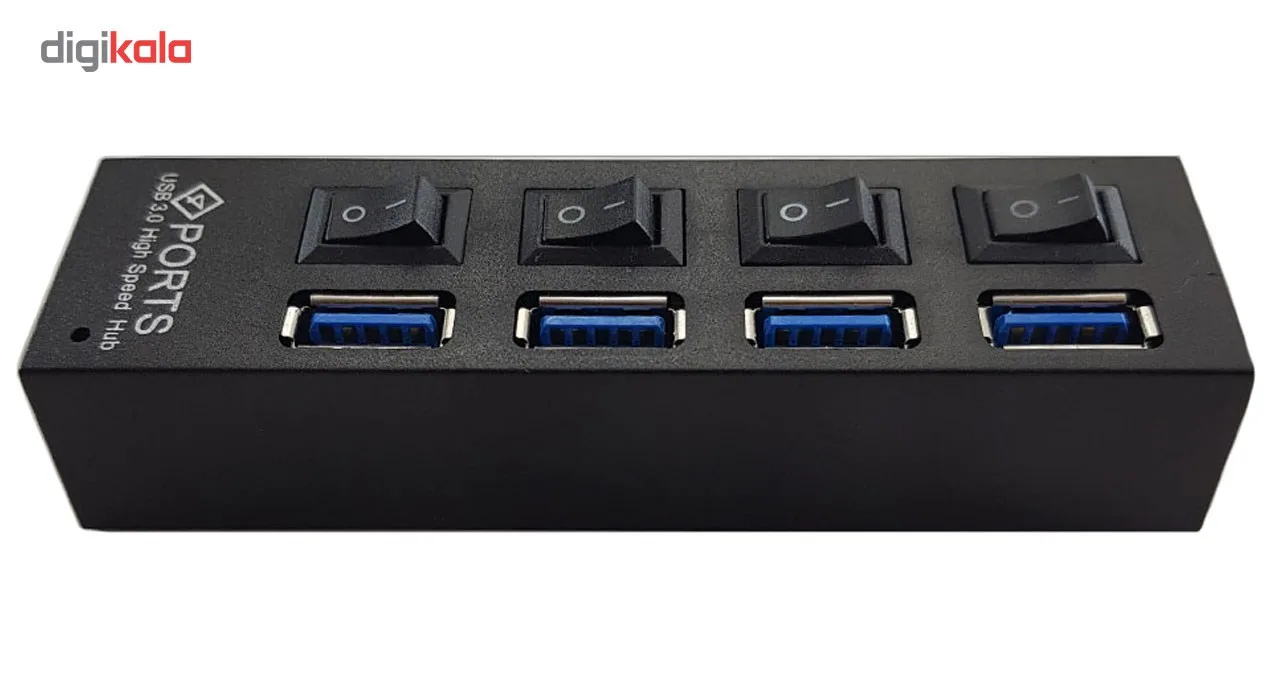 هاب 4 پورت USB 3.0 پورتز مدل RH 3