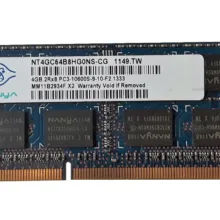 رم لپ تاپ نانیا مدل 1333 DDR3 PC3 10600s MHz ظرفیت 4گیگابایت