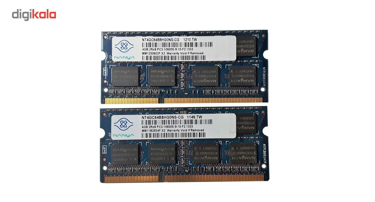 رم لپ تاپ نانیا مدل 1333 DDR3 PC3 10600s MHz ظرفیت 4گیگابایت