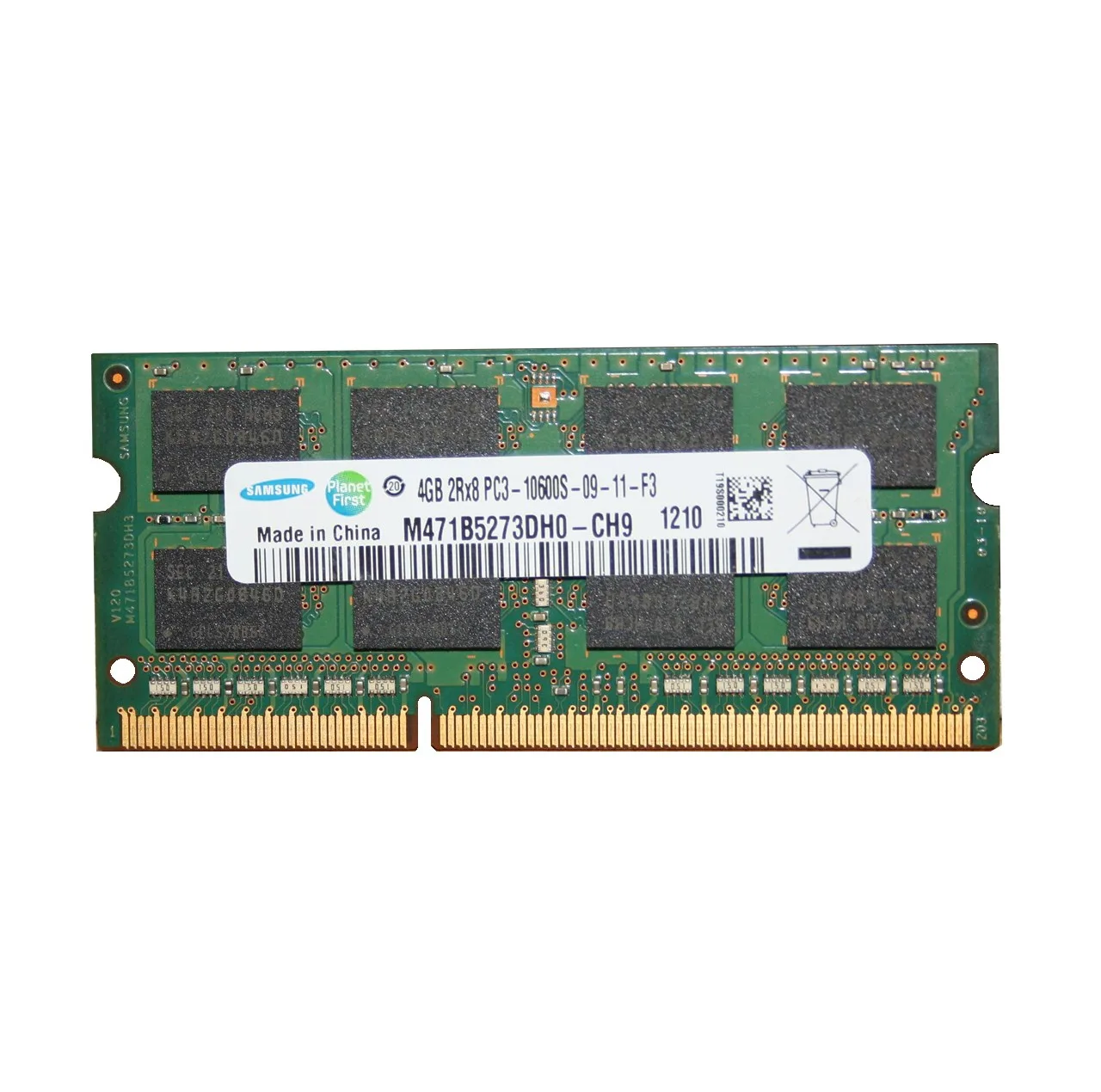رم لپتاپ سامسونگ DDR3 4 گیگابایت مدل 1333 PC3 10600s تک کاناله با فرکانس 1333 مگاهرتز