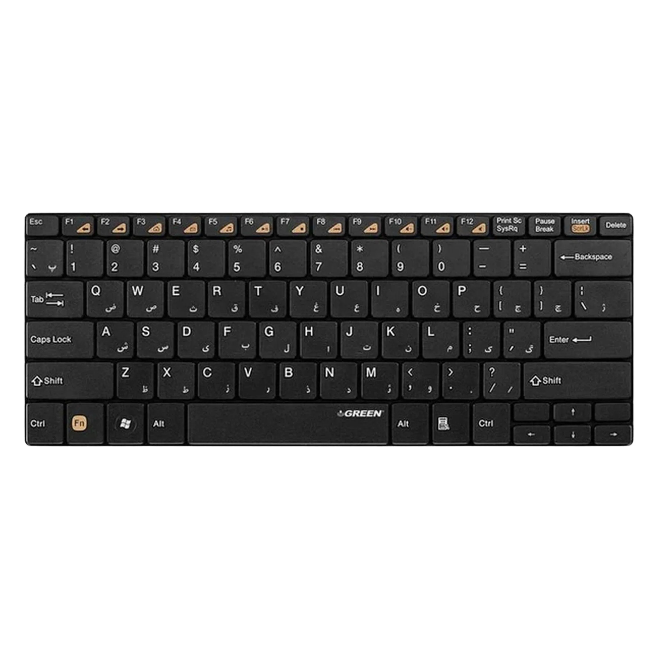 کیبورد بی‌سیم گرین مدل GK-102W با حروف فارسی
