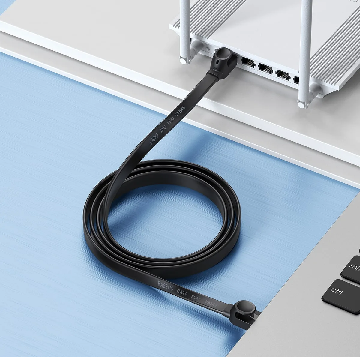 کابل شبکه CAT6 باسئوس مدل WKJS0000