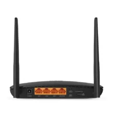 مودم روتر بی‌سیم 4G LTE تی‌پی‌لینک مدل TL-MR6400 با دو آنتن خارجی، شبکه Wi-Fi 2.4 گیگاهرتز، پشتیبانی از 32 کاربر، چهار پورت LAN 10/100 مگابیت و فایروال پیشرفته