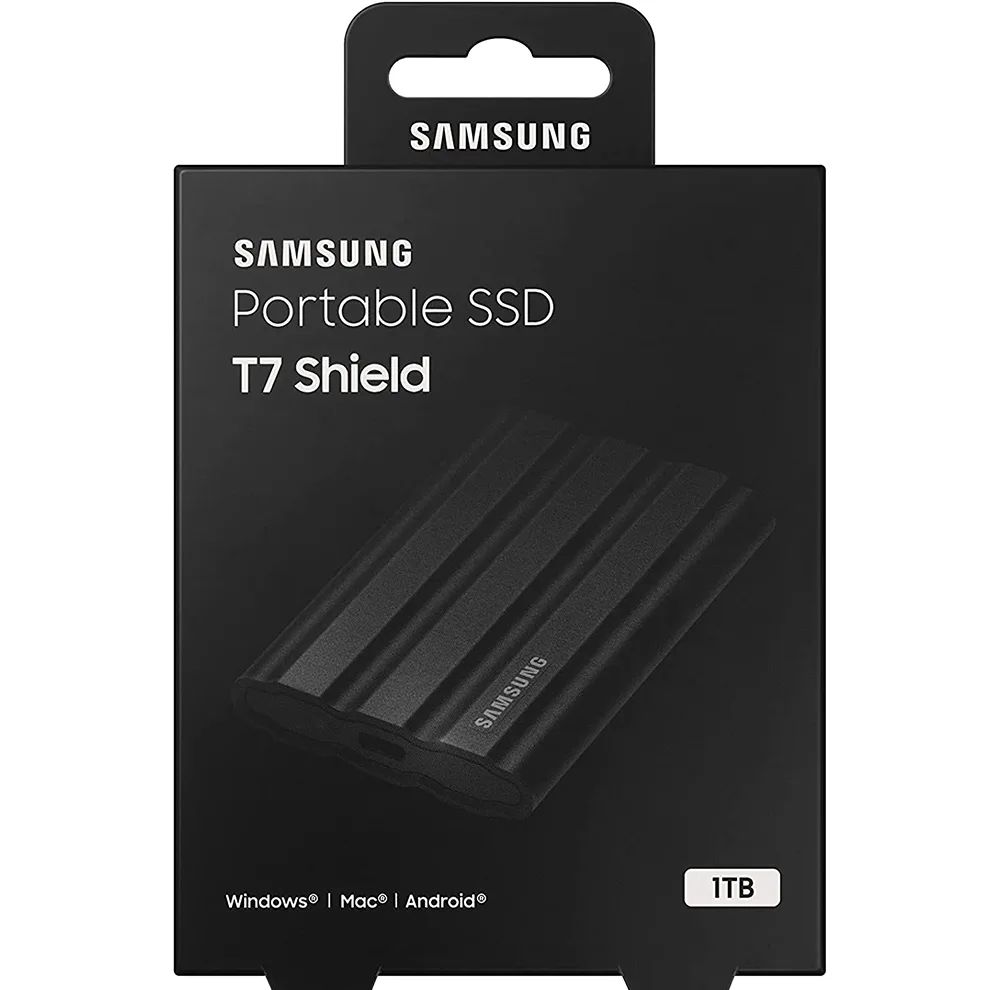 اس اس دی اکسترنال سامسونگ مدل T7 SHIELD ظرفیت 1 ترابایت رابط USB 3.2 Gen2