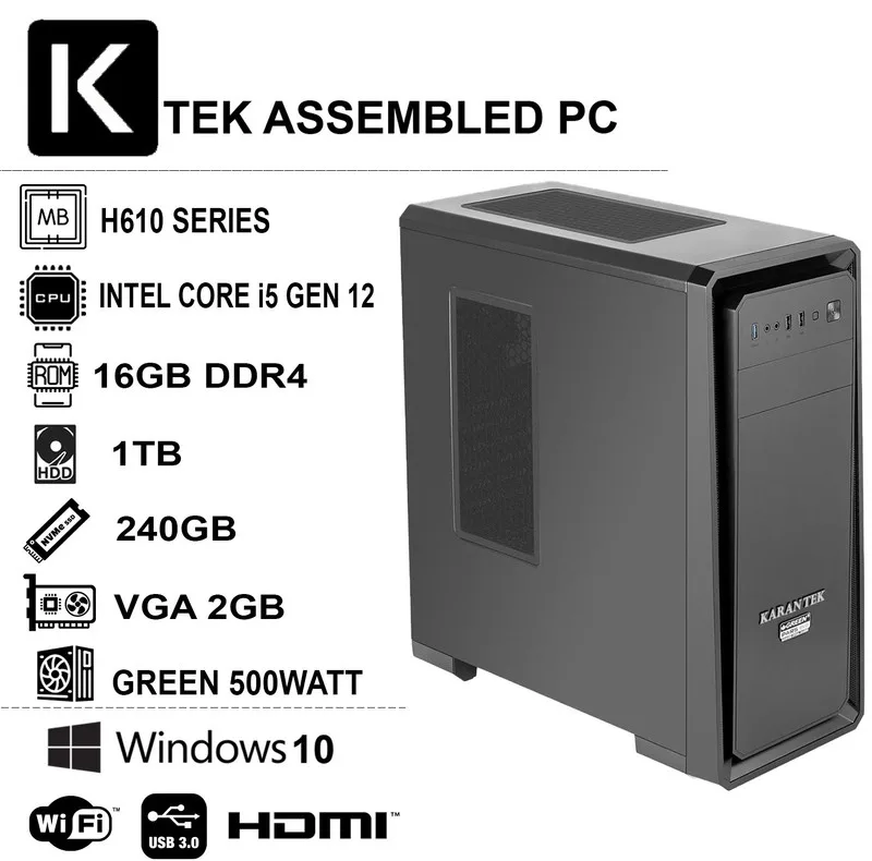 کیس اسمبل شده کران تک مدل GEN12-i5161S2 VGA2GB