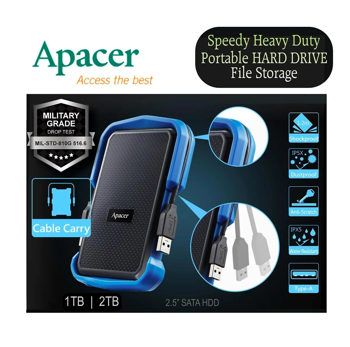 هارد اکسترنال اپیسر مدل AC631 ظرفیت 2 ترابایت