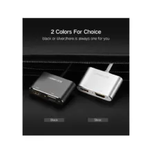 مبدل usb-C به VGA/HDMI یوگرین مدل CM162-50505