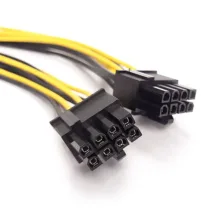 کابل تبدیل برق کارت گرافیک 6 پین به 2 عدد 8 پین مدل pci