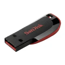 فلش مموری 16 گیگابایت سن دیسک مدل Cruzer Blade CZ50 با رابط USB 2.0 Type-A، طراحی بدون درپوش و قابلیت رمزگذاری اطلاعات