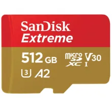 کارت حافظه microSDXC سن دیسک مدل Extreme کلاس A2 استاندارد UHS-I U3 سرعت 190MBps ظرفیت 512 گیگابایت