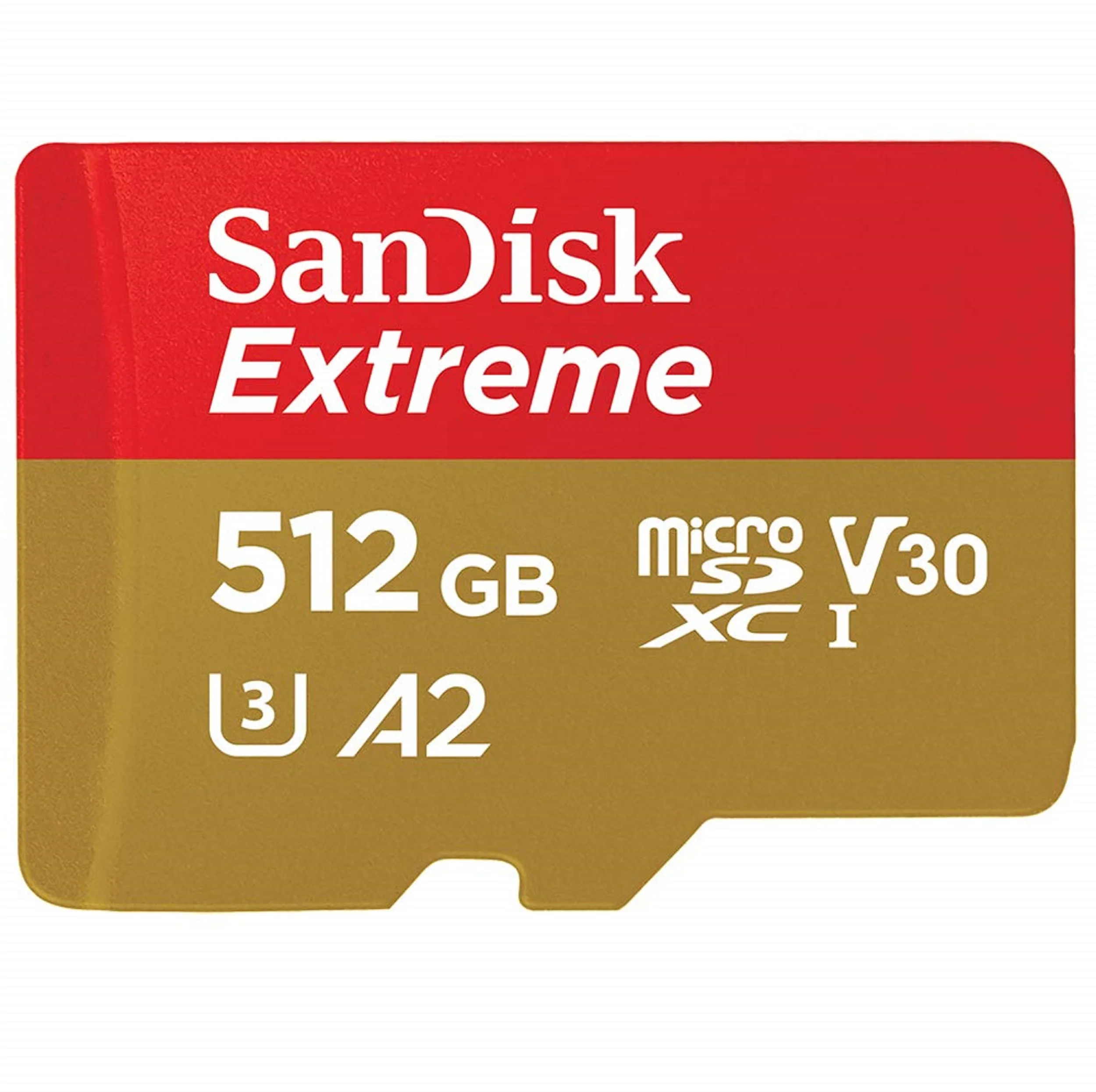 کارت حافظه microSDXC سن دیسک مدل Extreme کلاس A2 استاندارد UHS-I U3 سرعت 190MBps ظرفیت 512 گیگابایت