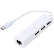 هاب USB-C به USB2.0/Ethernetسه پورت مدل YS-LAN26