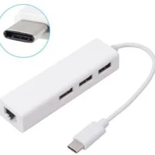 هاب USB-C به USB2.0/Ethernetسه پورت مدل YS-LAN26