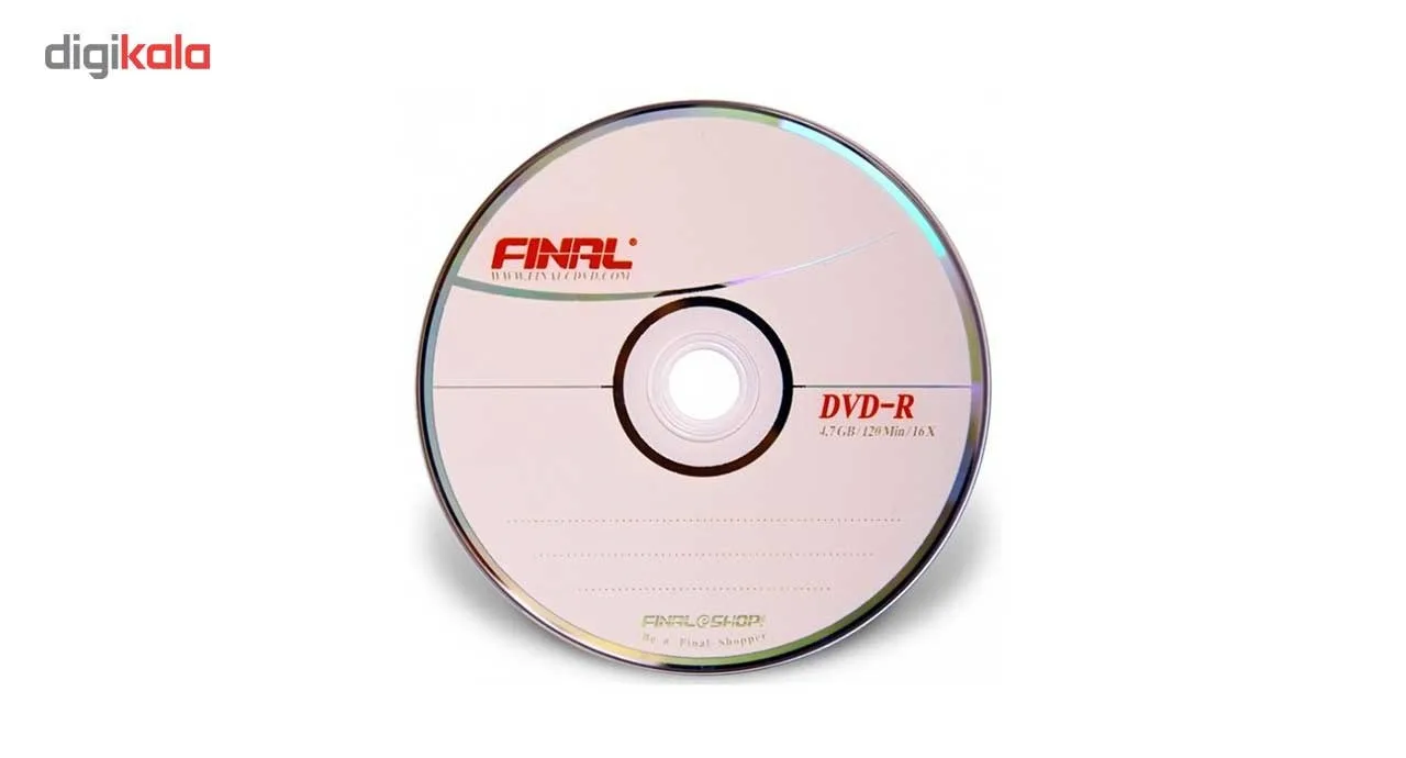 دی وی دی خام فینال مدل DVD-R بسته 50 عددی
