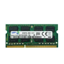 رم لپ‌تاپ سامسونگ مدل 12800 با ظرفیت 8 گیگابایت DDR3L، فرکانس 1600 مگاهرتز، فرم‌فکتور SO-DIMM و معماری دوکاناله